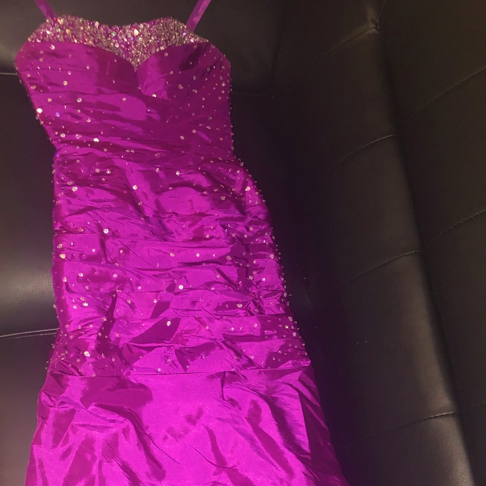 Purple studded gown
